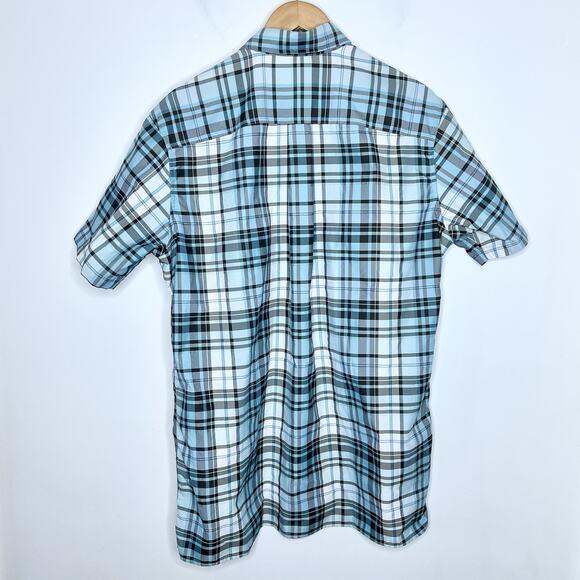 Eddie Bauer Mens Plaid Fishing Shirt Blue Size TL Tall Classic Outdoor Tech - Picture 6 of 6